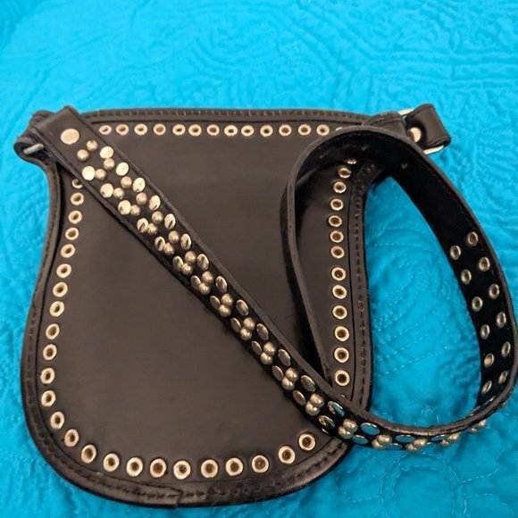 Nicole Miller riveted biker steampunk belt,  fanny pack main image 5